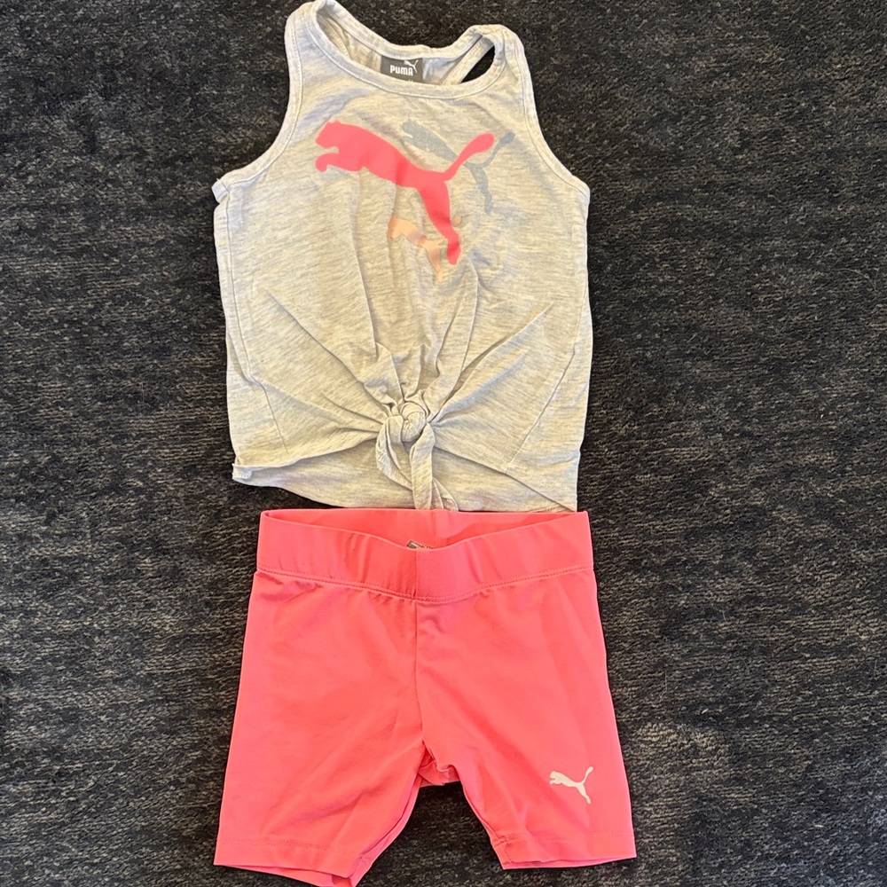 Puma Gray and Pink Activewear Set